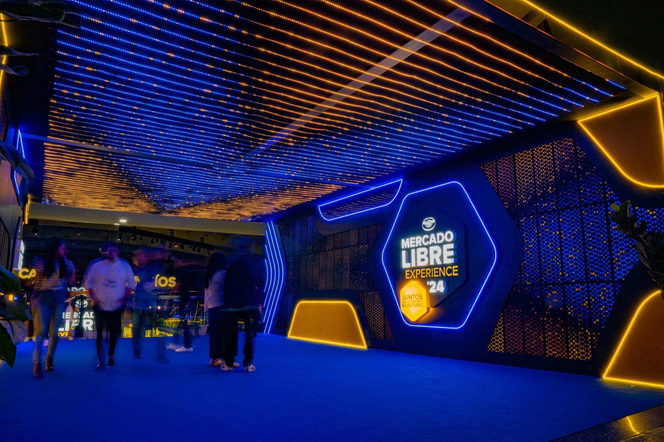 Brand activation and immersive booths at night