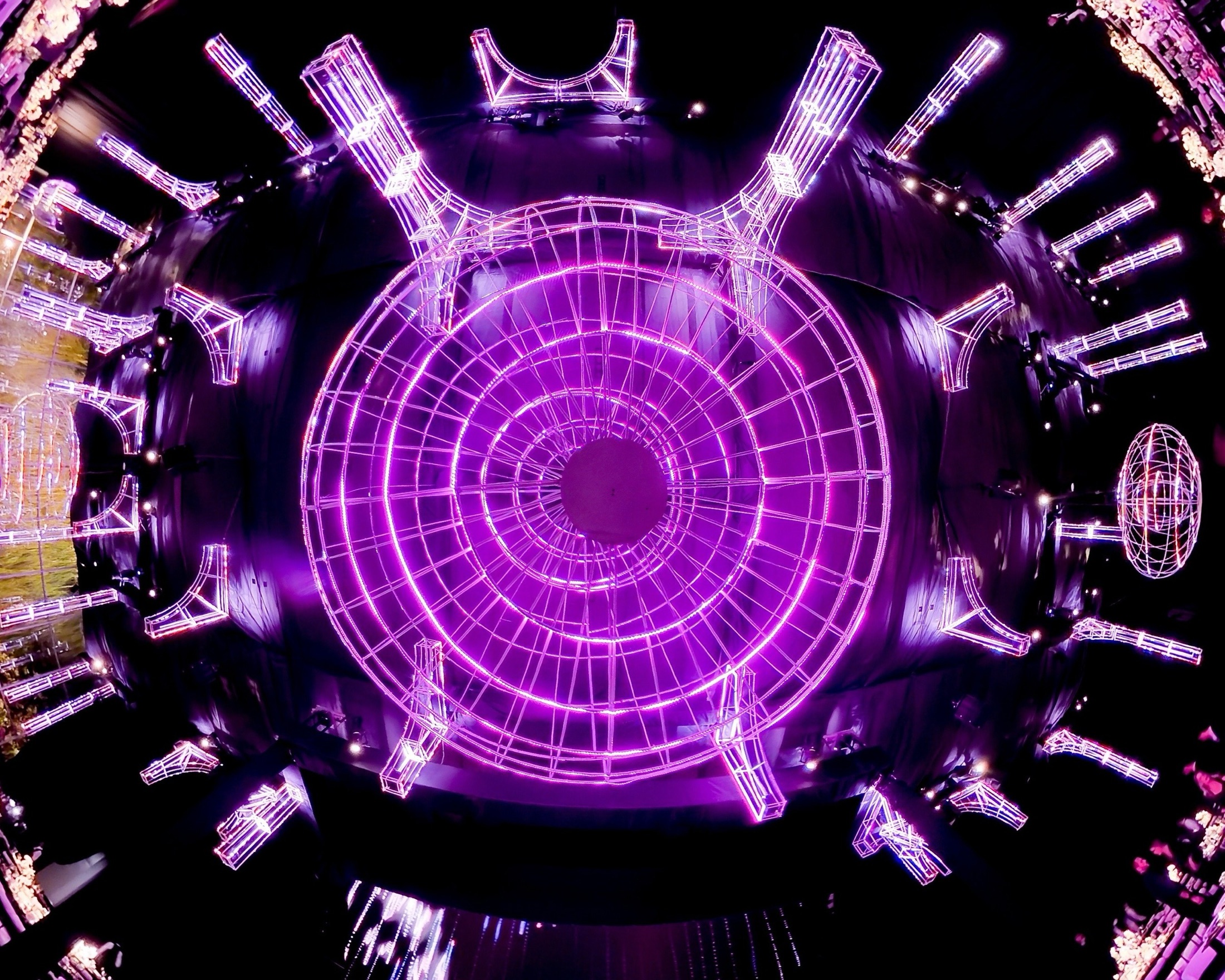 Purple immersive portal installation