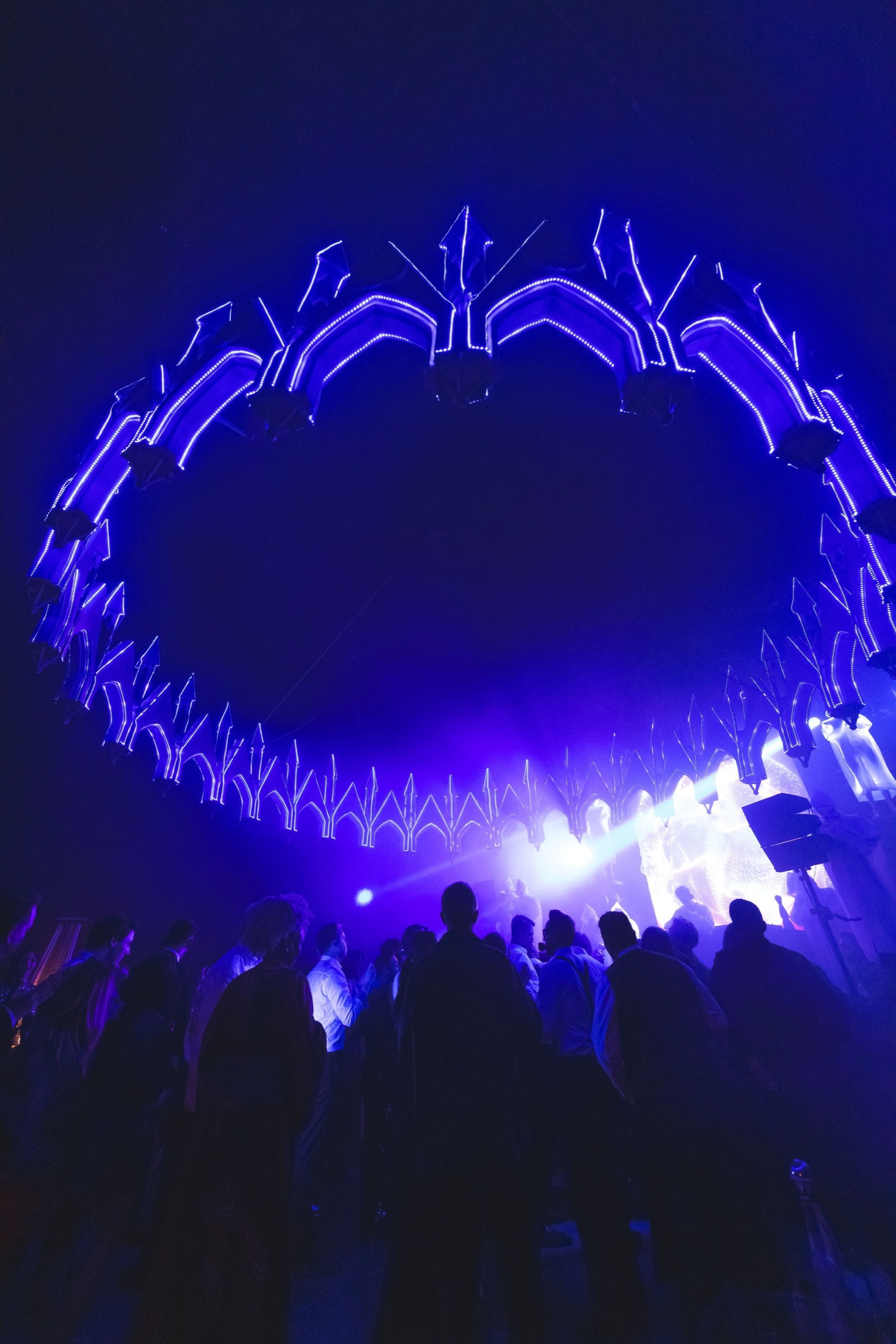 Purple stage light atmosphere